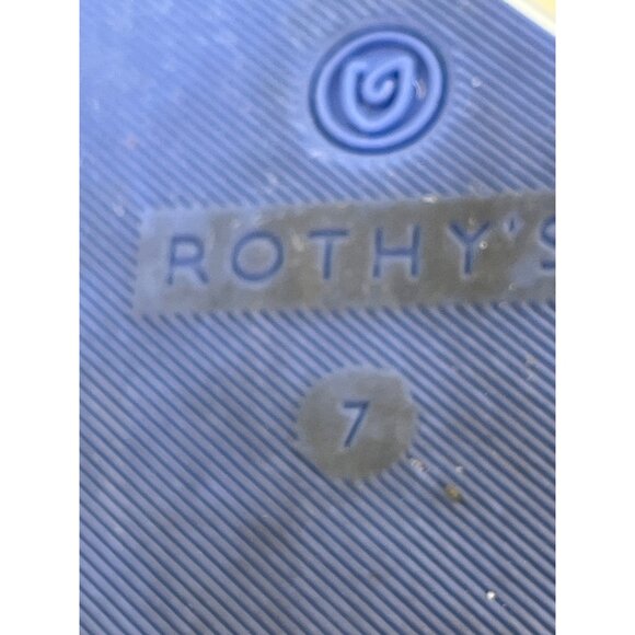 Rothys Navy Blue Slip-On Sneakers Womens Size 7 Sustainable Knit Material Comfor - Picture 5 of 8